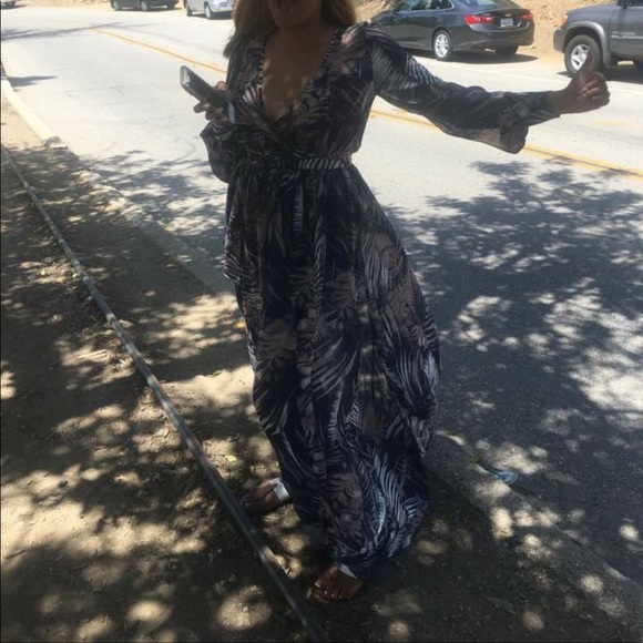 Floral Chiffon Maxi Dress - Picture 6 of 8